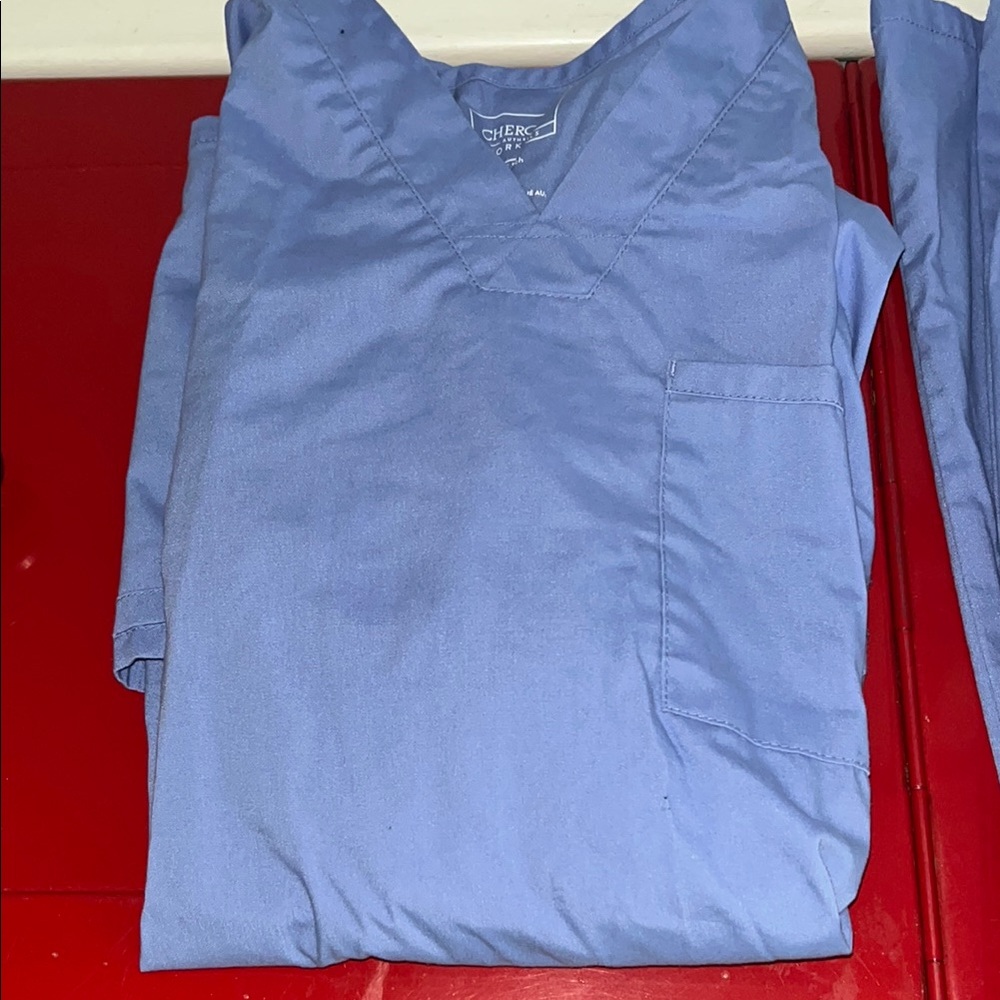 Cherokee Women's Light Blue Scrub Top